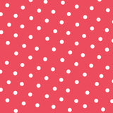 Crepe White Dots Coral Background 7mm - Ribes y Casals
