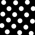 Crepe White Dots Black Background 3,5 cm - Ribes y Casals