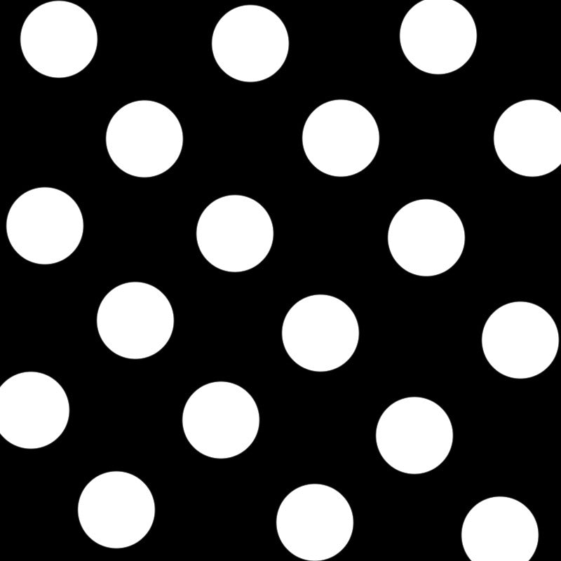 Crepe White Dots Black Background 3,5 cm - Ribes y Casals