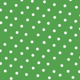 Crepe White Dots Green Background 7 mm - Ribes y Casals