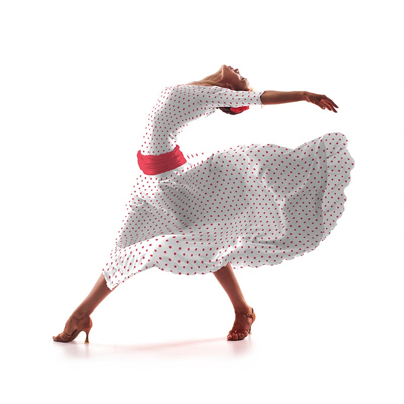 Crepe Coral Polka Dots 7 mm - Ribes y Casals