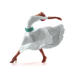 Crepe Turquoise Polka Dots 7 mm - Ribes y Casals