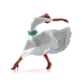 Crepe Turquoise Polka Dots 7 mm - Ribes y Casals