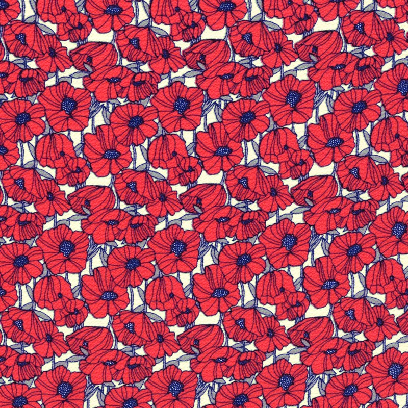 Morroccan Crepe Daisy Red - Ribes y Casals