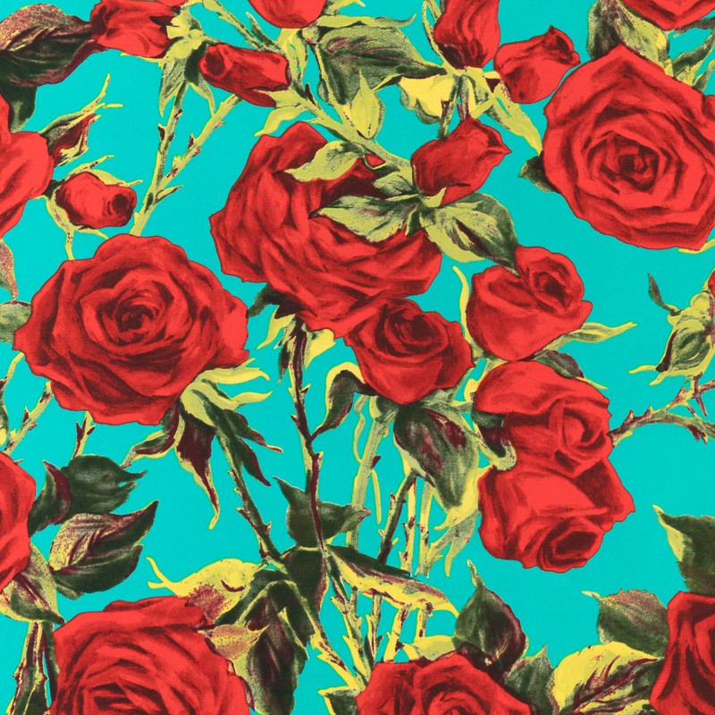 Crepe Roses Aquamarine - Ribes y Casals