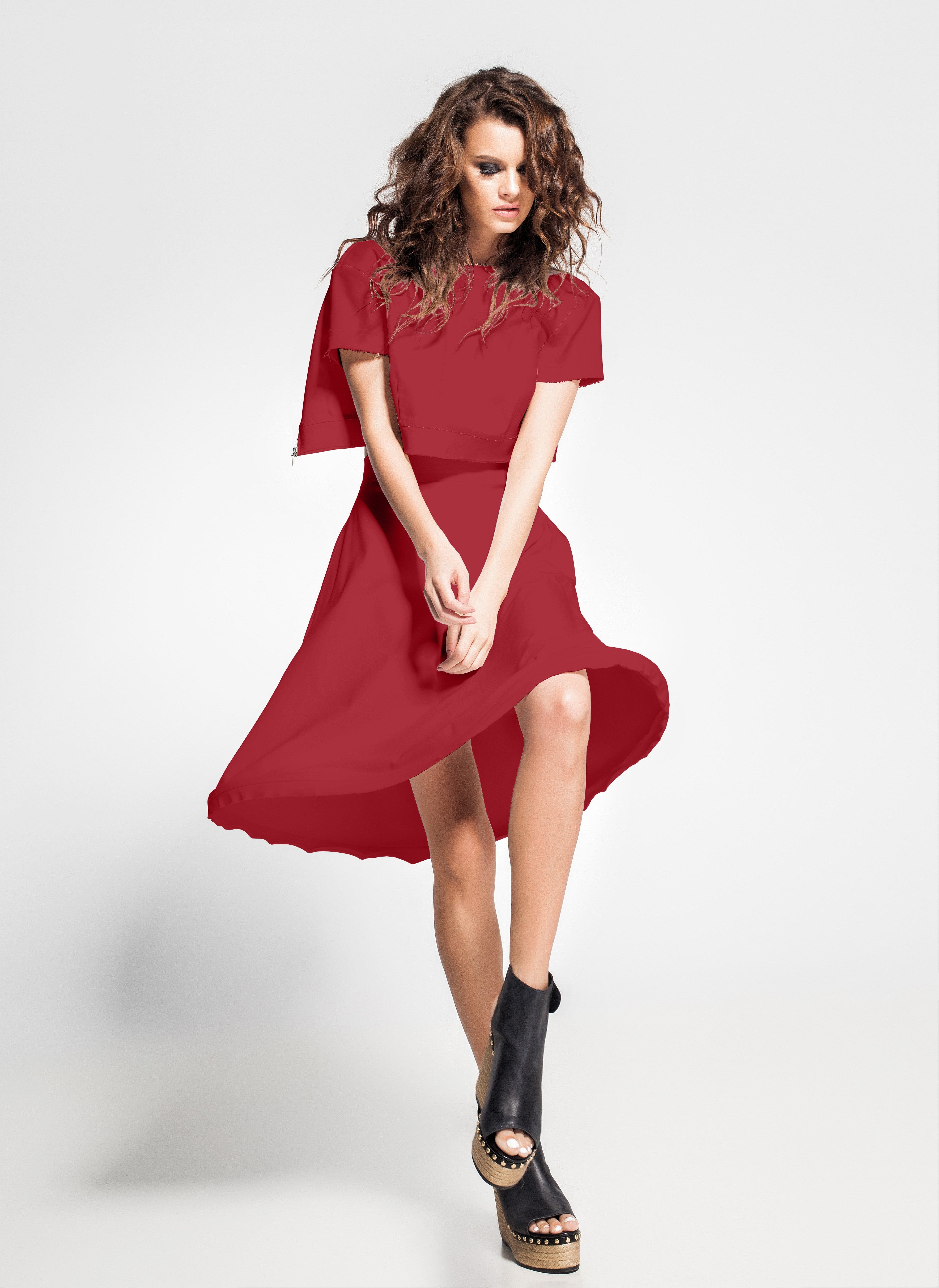 Crepe Fabric Dark Ruby - Ribes y Casals