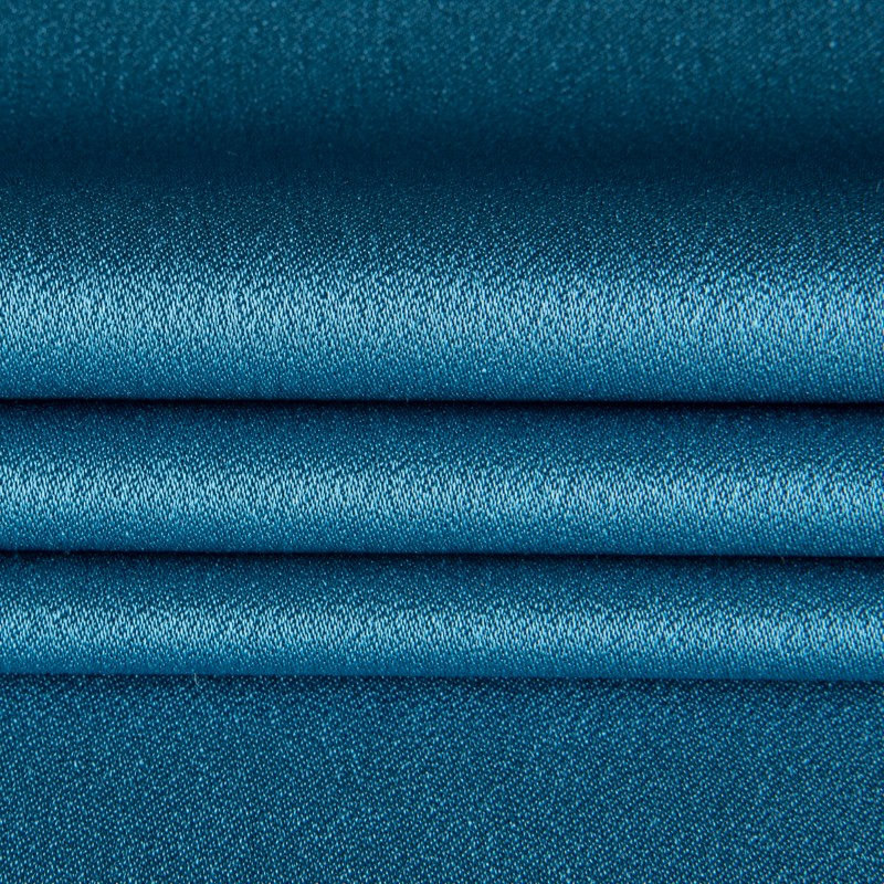 Crepe Satiny Fabric Blue Canard - Ribes y Casals
