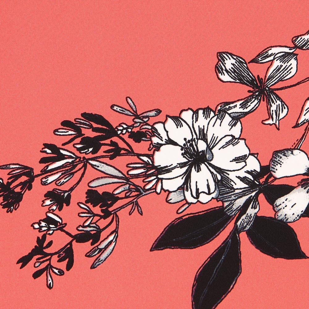 Vintage Coral Crepe Fabric - Ribes y Casals