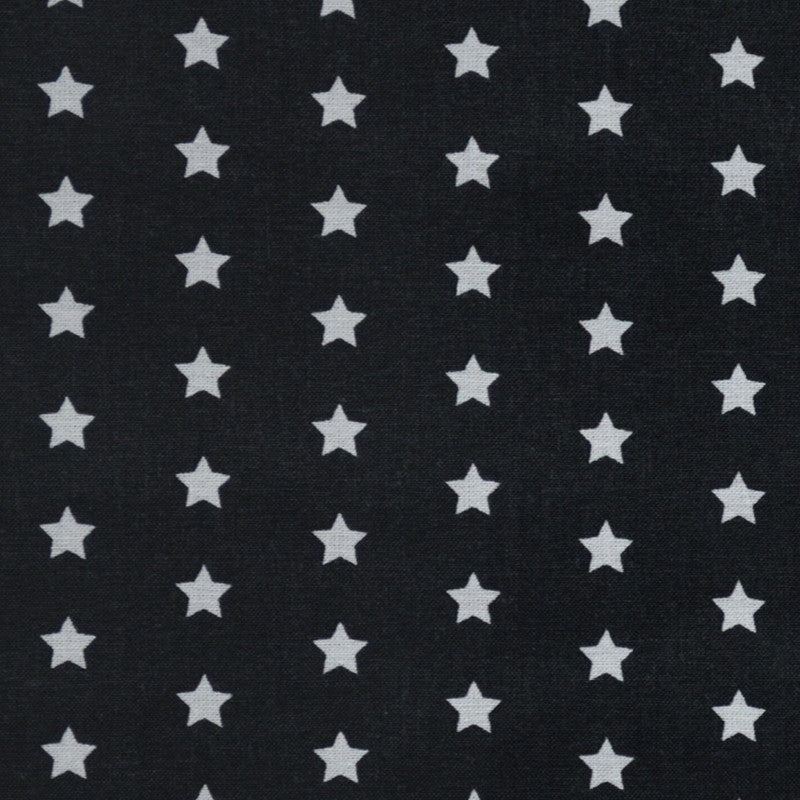 Cotton Fabric Stars Black Background - Ribes y Casals