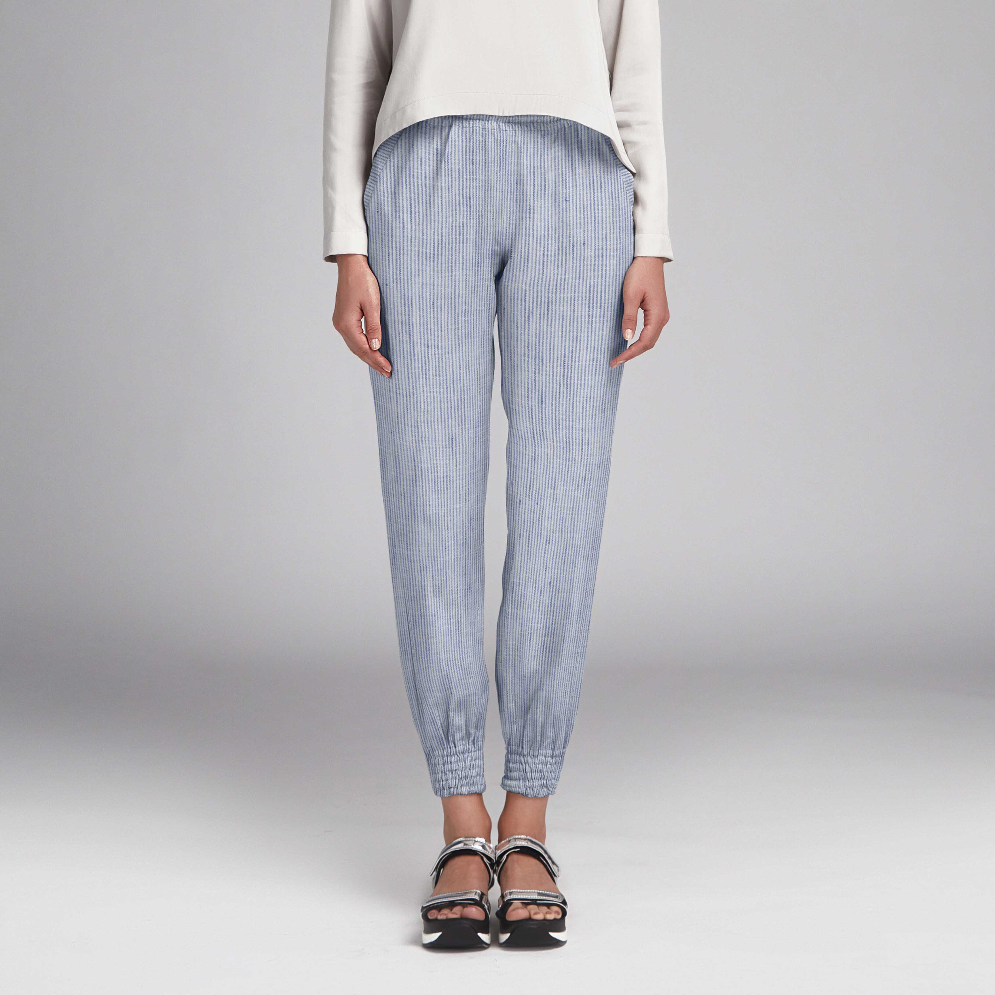 Blue Milleraies Linen Fabric - Ribes y Casals