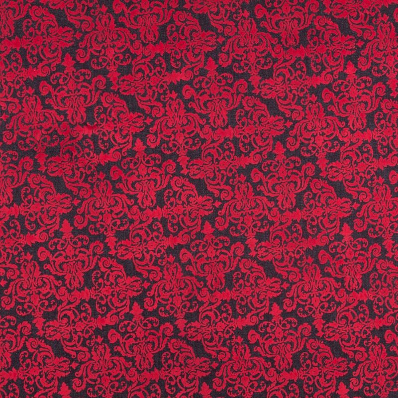 Stretch Denim Fabric Jacquard Red - Ribes y Casals