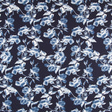 Stretch Fabric Flowers Navy - Ribes y Casals