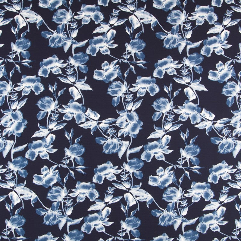 Stretch Fabric Flowers Navy - Ribes y Casals