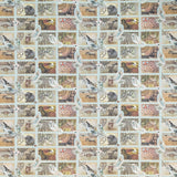 Cotton Printed Fabric Stamps Green - Ribes y Casals