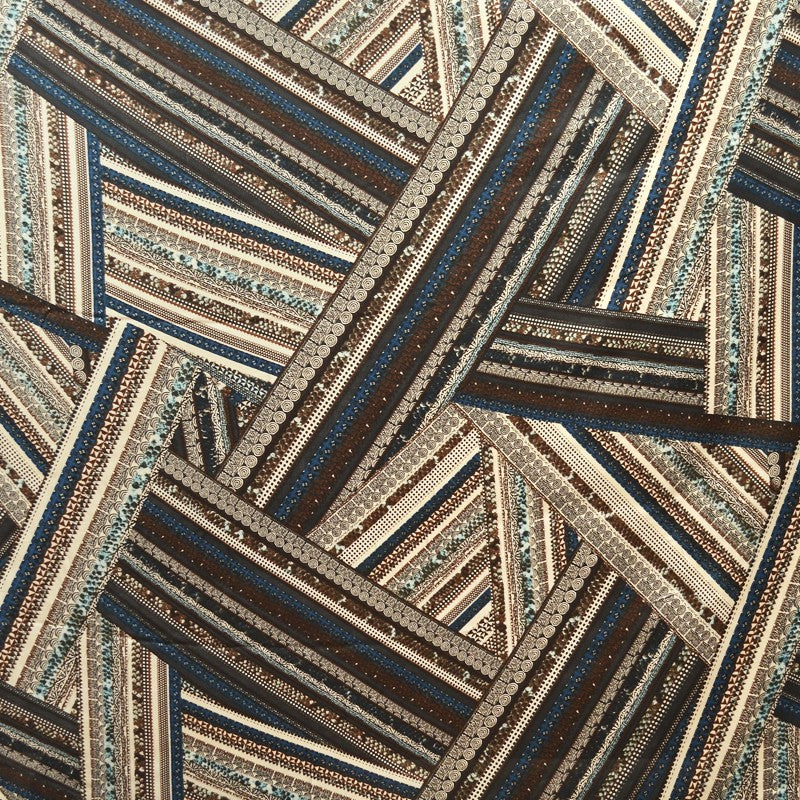 Matte Satin Indian Print Fabric Blue - Ribes y Casals