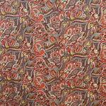 Matte Satin Fabric Paisley Print Red - Ribes y Casals