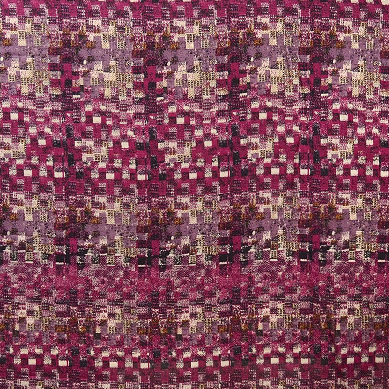 Matte Satin Fabric Mosaic Print Fuchsia - Ribes y Casals