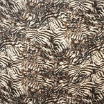 Matte Satin Foliage Print Fabric Chocolate Brown - Ribes y Casals