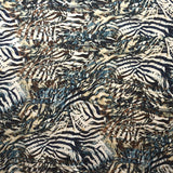 Matte Satin Foliage Print Fabric Green - Ribes y Casals