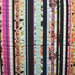 Fuchsia Stripe Printed Satin Fabric - Ribes y Casals
