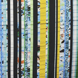 Turquoise Stripes Printed Satin Fabric - Ribes y Casals