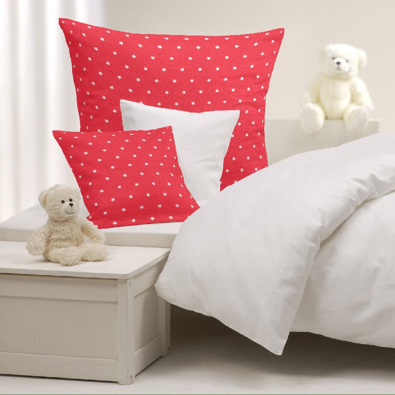 Fabric Stars 1cm Red Background - Ribes y Casals