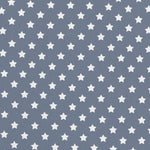 Fabric White Star Navy Blue Background - Ribes y Casals