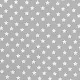 Fabric White Star Light Grey Background - Ribes y Casals