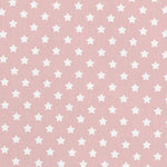 Fabric White Star Pale Pink Background - Ribes y Casals