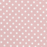 Fabric White Star Pale Pink Background - Ribes y Casals