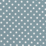 Fabric White Star Turquoise Background - Ribes y Casals