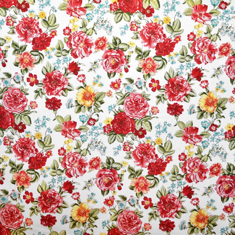 Fabric Flower Red Khaki - Ribes y Casals