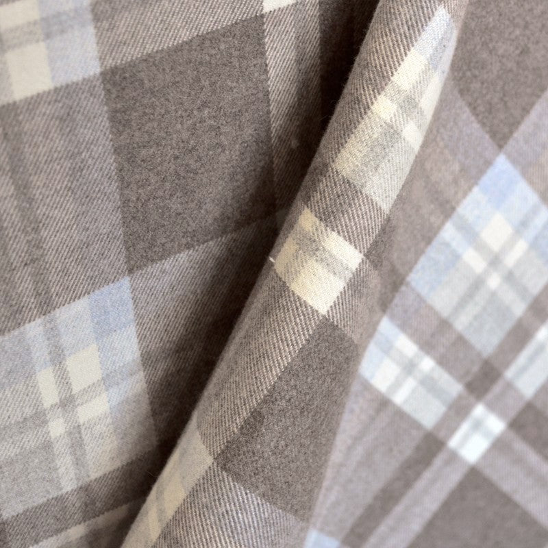 Flannel Checks Sky Blue Brown - Ribes y Casals