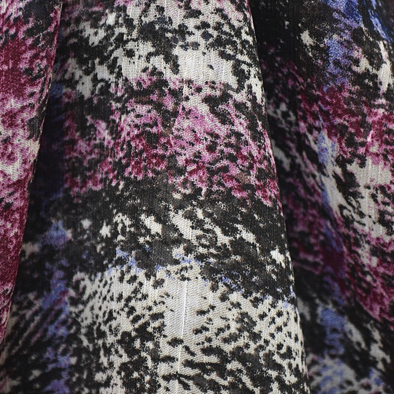 Chiffon Fabric Check Print Fuchsia - Ribes y Casals