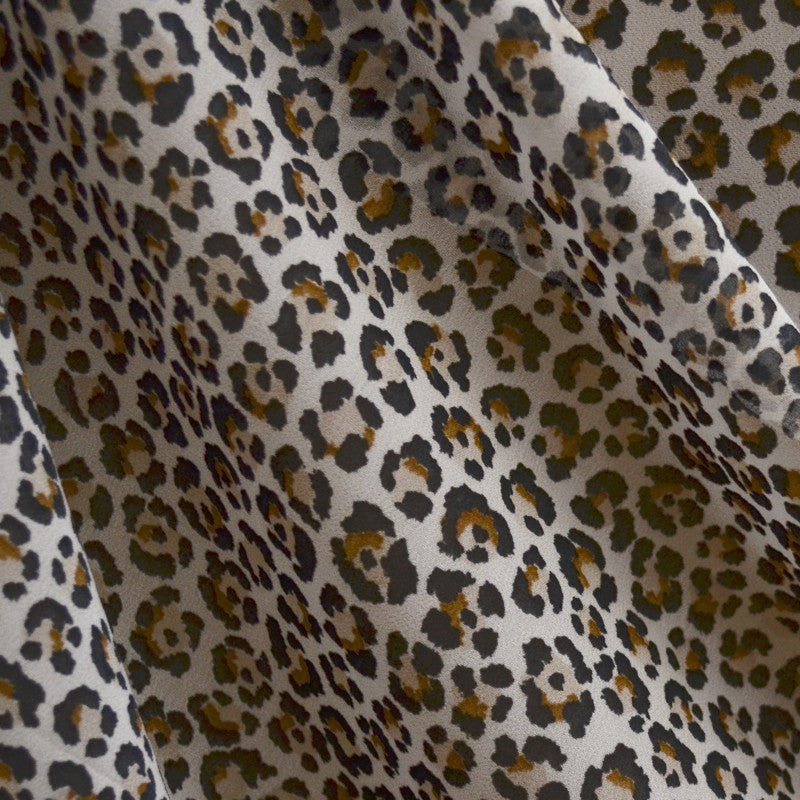 Leopard Print Chiffon Fabric Brown - Ribes y Casals