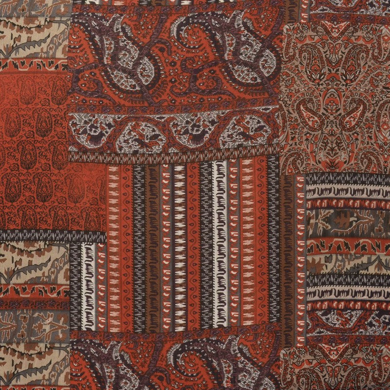 Chiffon Fabric Mosaic Print Red - Ribes y Casals