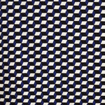 Georgette Fabric Cube Print Blue - Ribes y Casals
