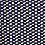 Georgette Fabric Cube Print Blue - Ribes y Casals