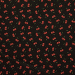 Kids Fabric Cherry Black Background - Ribes y Casals