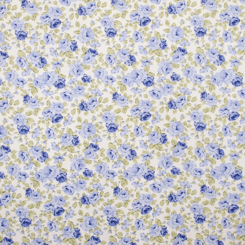 Fabric Kids Flowers Blue - Ribes y Casals