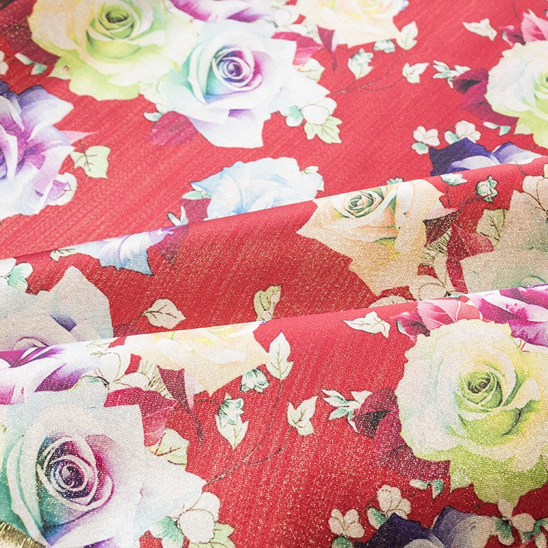 Lamé Fabric Cretonne Red - Ribes y Casals