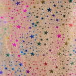 Golden Glitter Laminated Fabric Stars - Ribes y Casals
