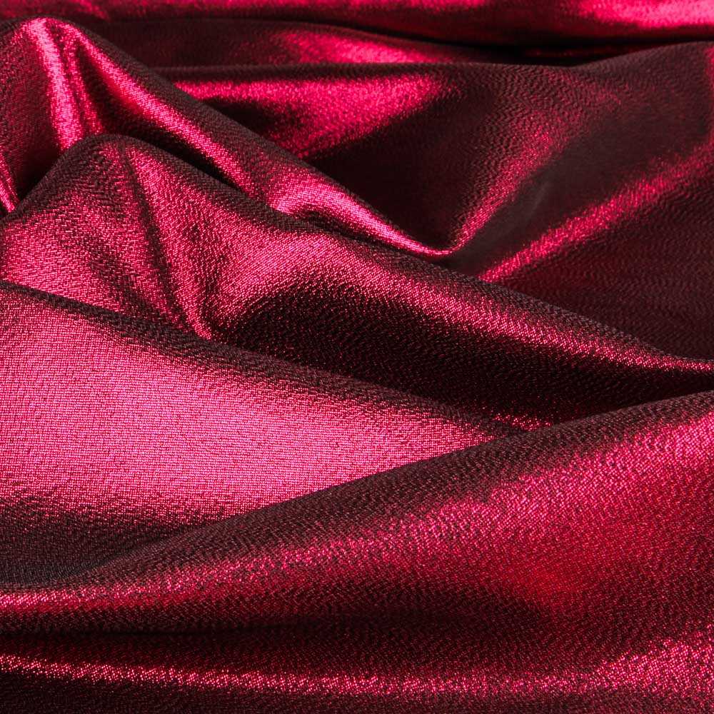 Black Red Lamé Fabric - Ribes y Casals