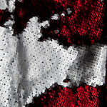 Double-sided Sequins Fabric Silver-Red - Ribes y Casals