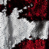 Double-sided Sequins Fabric Silver-Red - Ribes y Casals
