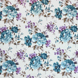 Printed Cotton Cloth Turquoise Lilac - Ribes y Casals