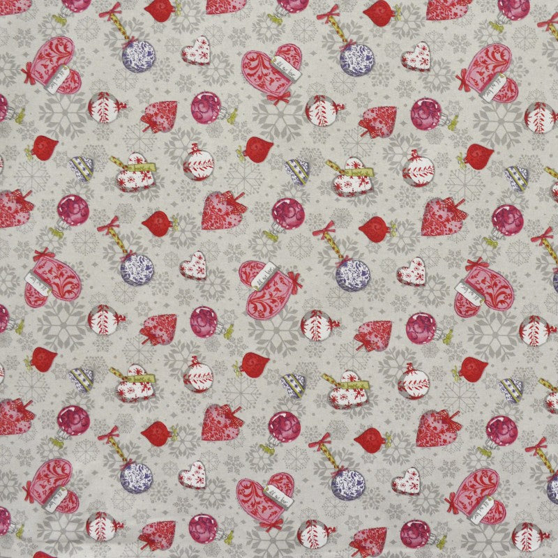 Christmas Bauble Canvas Fabric Stone - Ribes y Casals