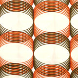 Canvas Fabric Ring Print Orange - Ribes y Casals