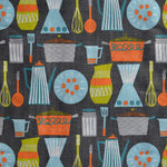 Canvas Fabric Kitchen Print Grey - Ribes y Casals
