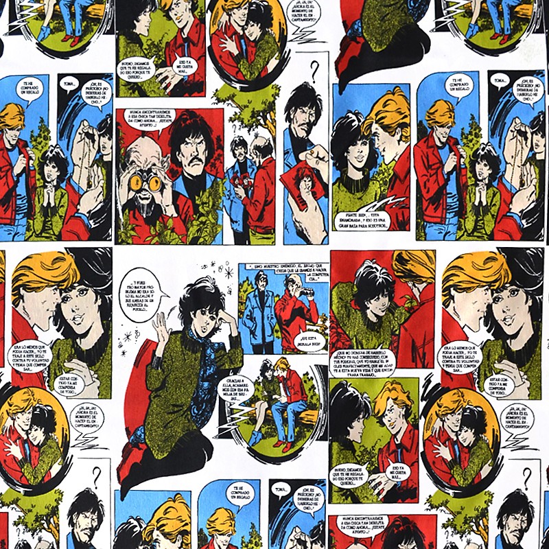 Canvas Fabric Comic Print Colour - Ribes y Casals